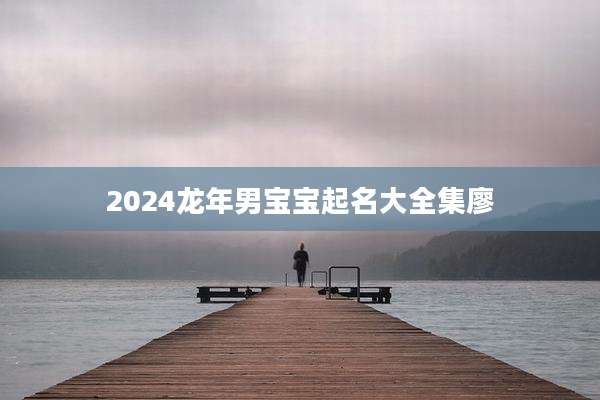 2024龙年男宝宝起名大全集廖