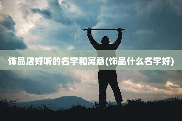 饰品店好听的名字和寓意(饰品什么名字好)