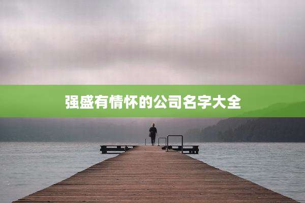 强盛有情怀的公司名字大全