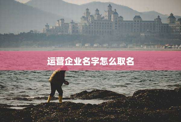 运营企业名字怎么取名