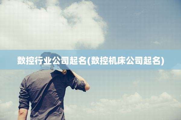 数控行业公司起名(数控机床公司起名)