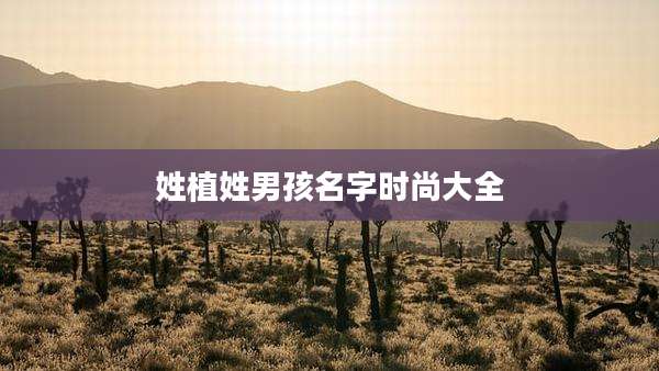 姓植姓男孩名字时尚大全