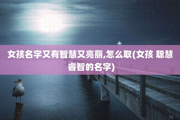 女孩名字又有智慧又亮丽,怎么取(女孩 聪慧 睿智的名字)