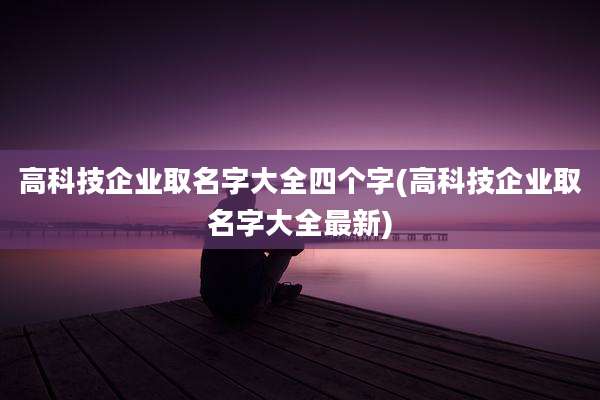 高科技企业取名字大全四个字(高科技企业取名字大全最新)