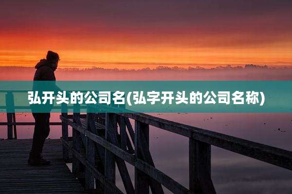 弘开头的公司名(弘字开头的公司名称)