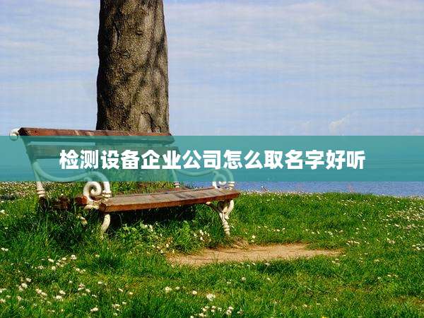 检测设备企业公司怎么取名字好听