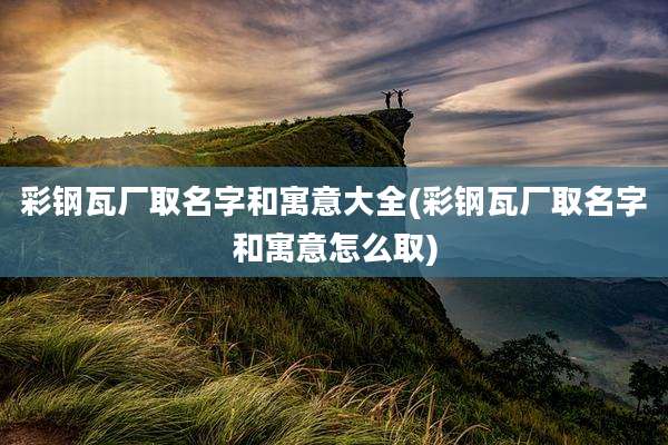 彩钢瓦厂取名字和寓意大全(彩钢瓦厂取名字和寓意怎么取)