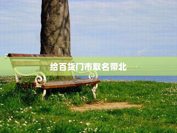 给百货门市取名带北