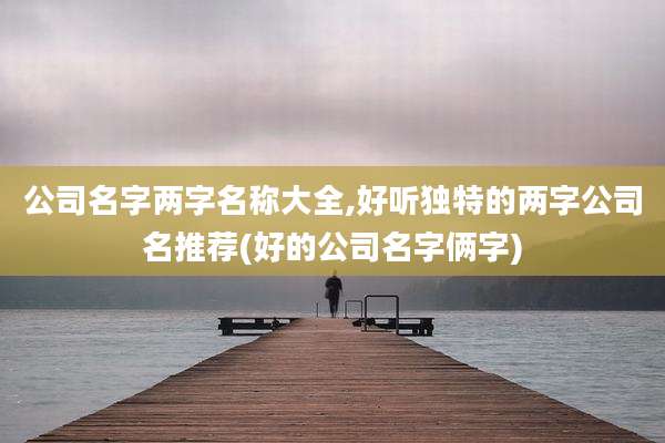 公司名字两字名称大全,好听独特的两字公司名推荐(好的公司名字俩字)