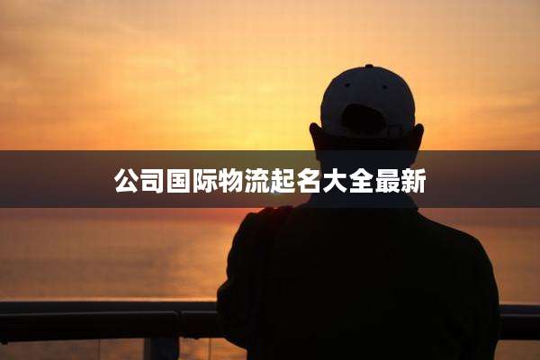 公司国际物流起名大全最新