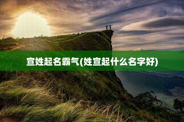 宣姓起名霸气(姓宣起什么名字好)