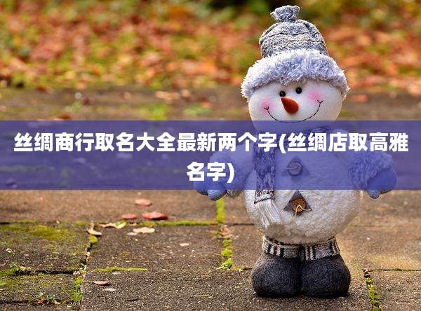 丝绸商行取名大全最新两个字(丝绸店取高雅名字)