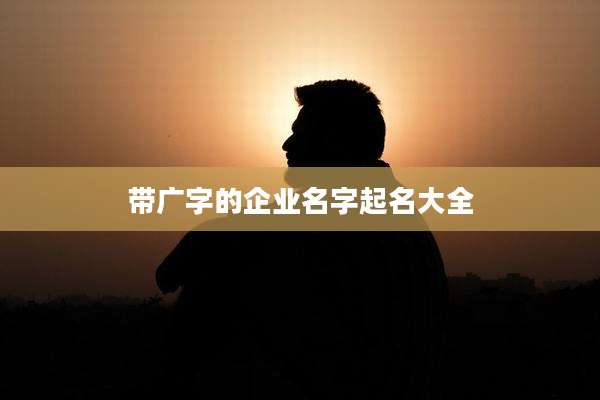 带广字的企业名字起名大全