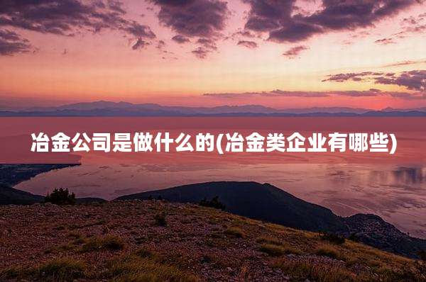 冶金公司是做什么的(冶金类企业有哪些)