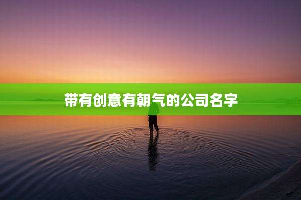 带有创意有朝气的公司名字