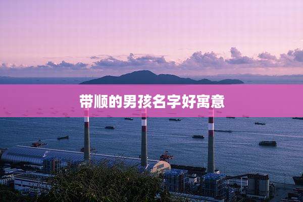带顺的男孩名字好寓意