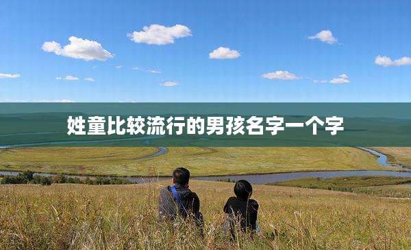 姓童比较流行的男孩名字一个字