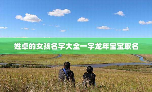 姓卓的女孩名字大全一字龙年宝宝取名