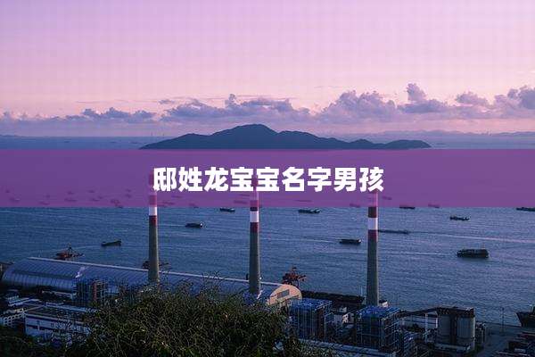 邸姓龙宝宝名字男孩