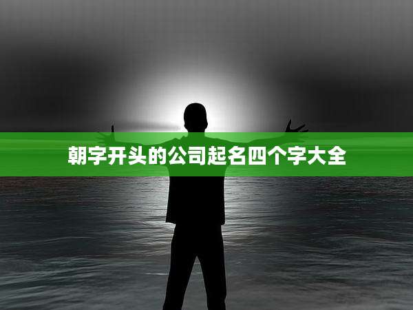 朝字开头的公司起名四个字大全