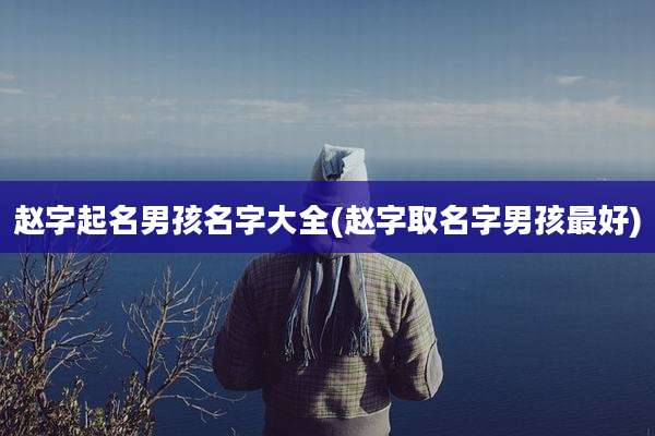 赵字起名男孩名字大全(赵字取名字男孩最好)
