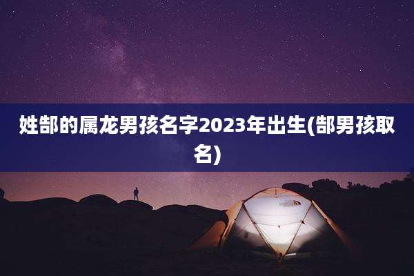 姓郜的属龙男孩名字2023年出生(郜男孩取名)