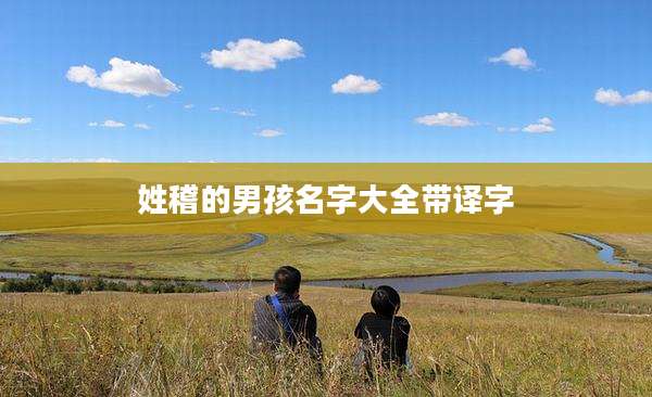 姓稽的男孩名字大全带译字