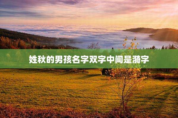 姓秋的男孩名字双字中间是漪字
