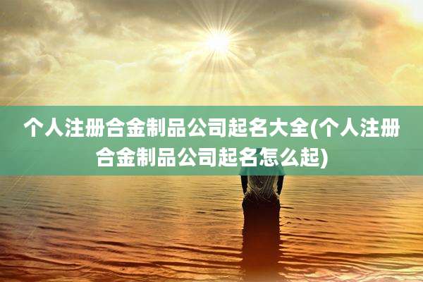 个人注册合金制品公司起名大全(个人注册合金制品公司起名怎么起)