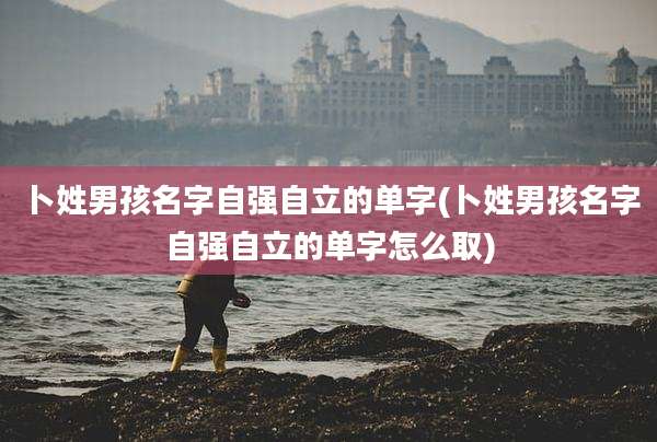 卜姓男孩名字自强自立的单字(卜姓男孩名字自强自立的单字怎么取)
