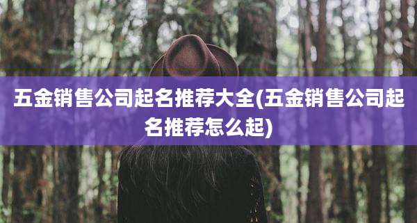 五金销售公司起名推荐大全(五金销售公司起名推荐怎么起)