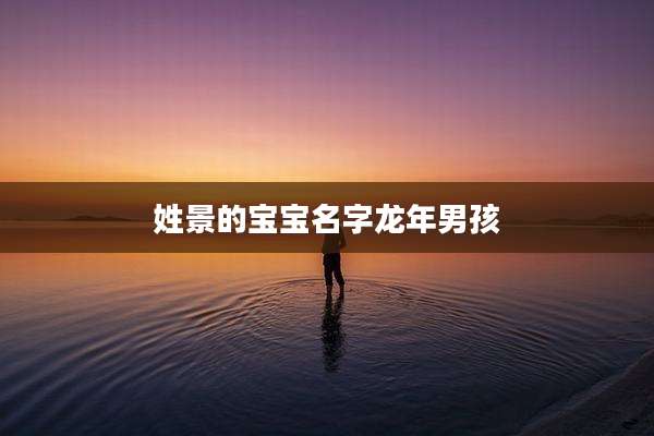 姓景的宝宝名字龙年男孩