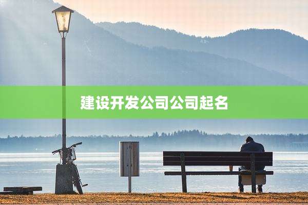 建设开发公司公司起名