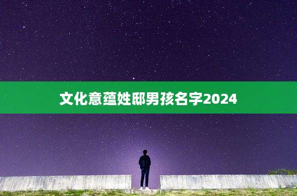 文化意蕴姓邸男孩名字2024
