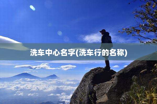 洗车中心名字(洗车行的名称)