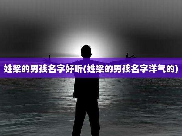 姓梁的男孩名字好听(姓梁的男孩名字洋气的)