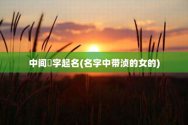 中间晧字起名(名字中带浈的女的)