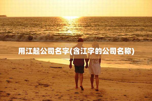 用江起公司名字(含江字的公司名称)