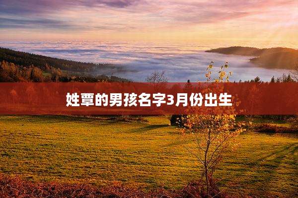 姓覃的男孩名字3月份出生
