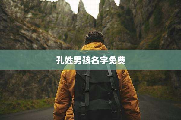 孔姓男孩名字免费