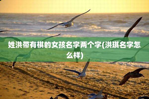 姓洪带有祺的女孩名字两个字(洪琪名字怎么样)
