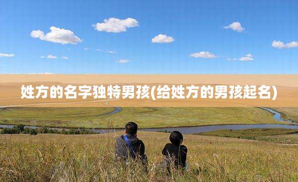 姓方的名字独特男孩(给姓方的男孩起名)