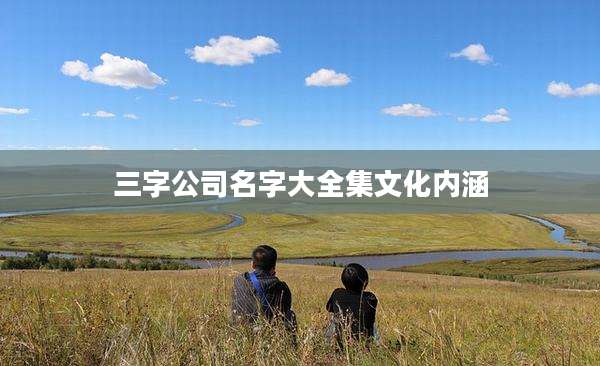三字公司名字大全集文化内涵