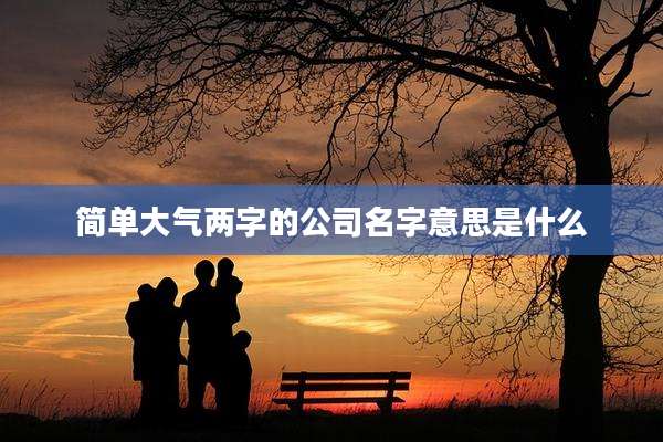 简单大气两字的公司名字意思是什么