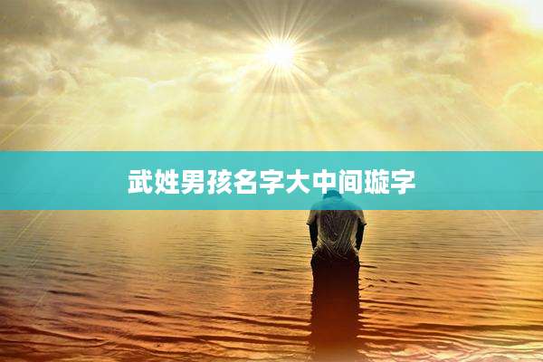武姓男孩名字大中间璇字