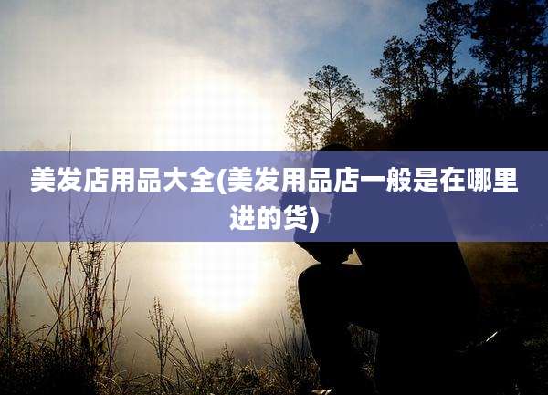 美发店用品大全(美发用品店一般是在哪里进的货)