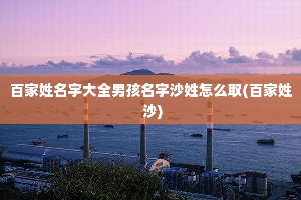 百家姓名字大全男孩名字沙姓怎么取(百家姓 沙)