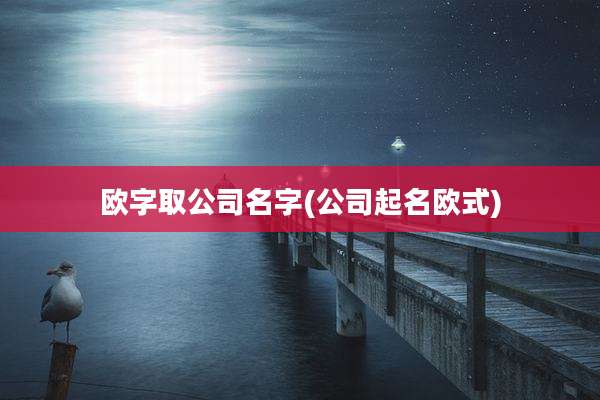 欧字取公司名字(公司起名欧式)