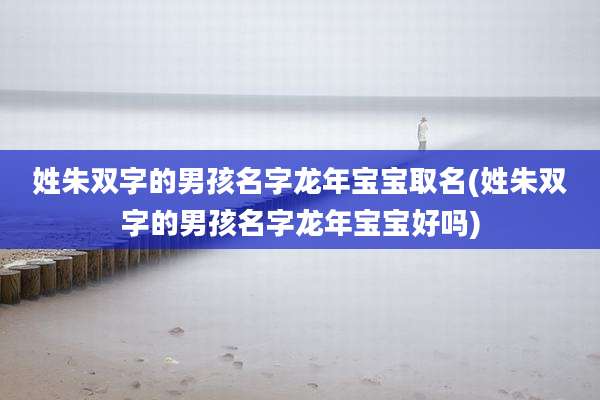 姓朱双字的男孩名字龙年宝宝取名(姓朱双字的男孩名字龙年宝宝好吗)