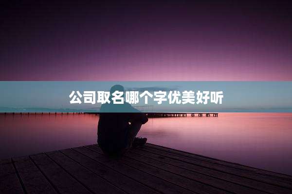 公司取名哪个字优美好听
